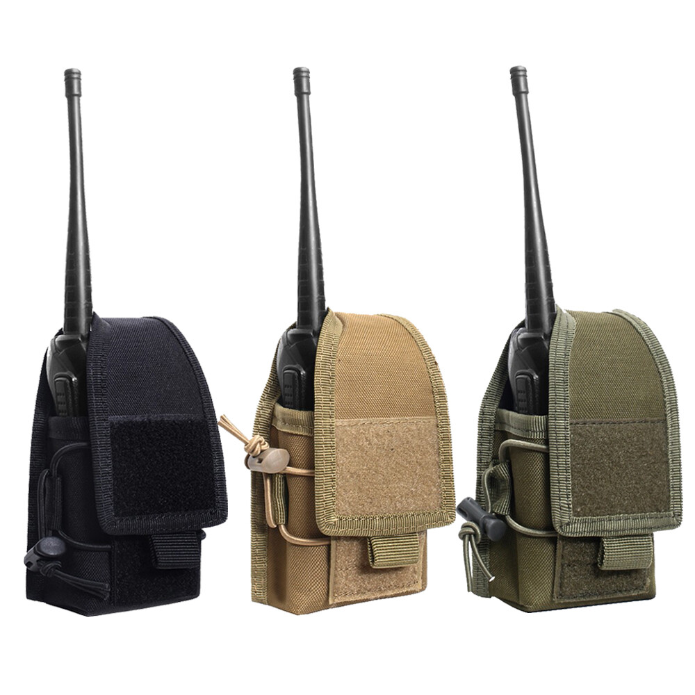 Tactical Molle Radio Walkie Talkie Pouch Waist Bag Outdoor Holder Pocket Holster