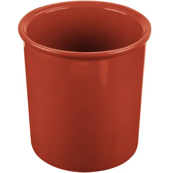 TableCraft CW1680R Cold 2-1/2 qt. Red Finish Aluminum Salad Dressing Crock