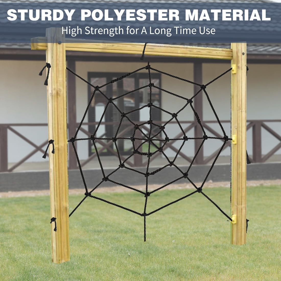 Climbing Cargo Net, 5×5ft Spider Climbing Net for Kids, for Playground,Tree H...