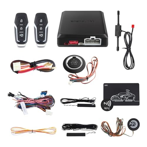 EC002-FO2 Smart Key PKE car Alarm System, Passive Entry, Push Start Button,