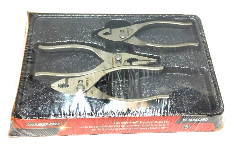 New Snap-on™ PL344BCFND Talon Grip™ Slip Joint Plier Set HJ44ACF 44ACF LN44ACF
