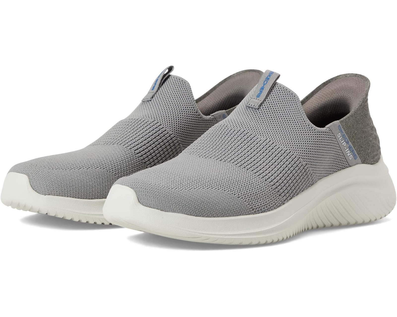 Skechers Shoes Slip Ins Men Wide Fit SlipOn Gray Sport Memory Foam Smooth 232450
