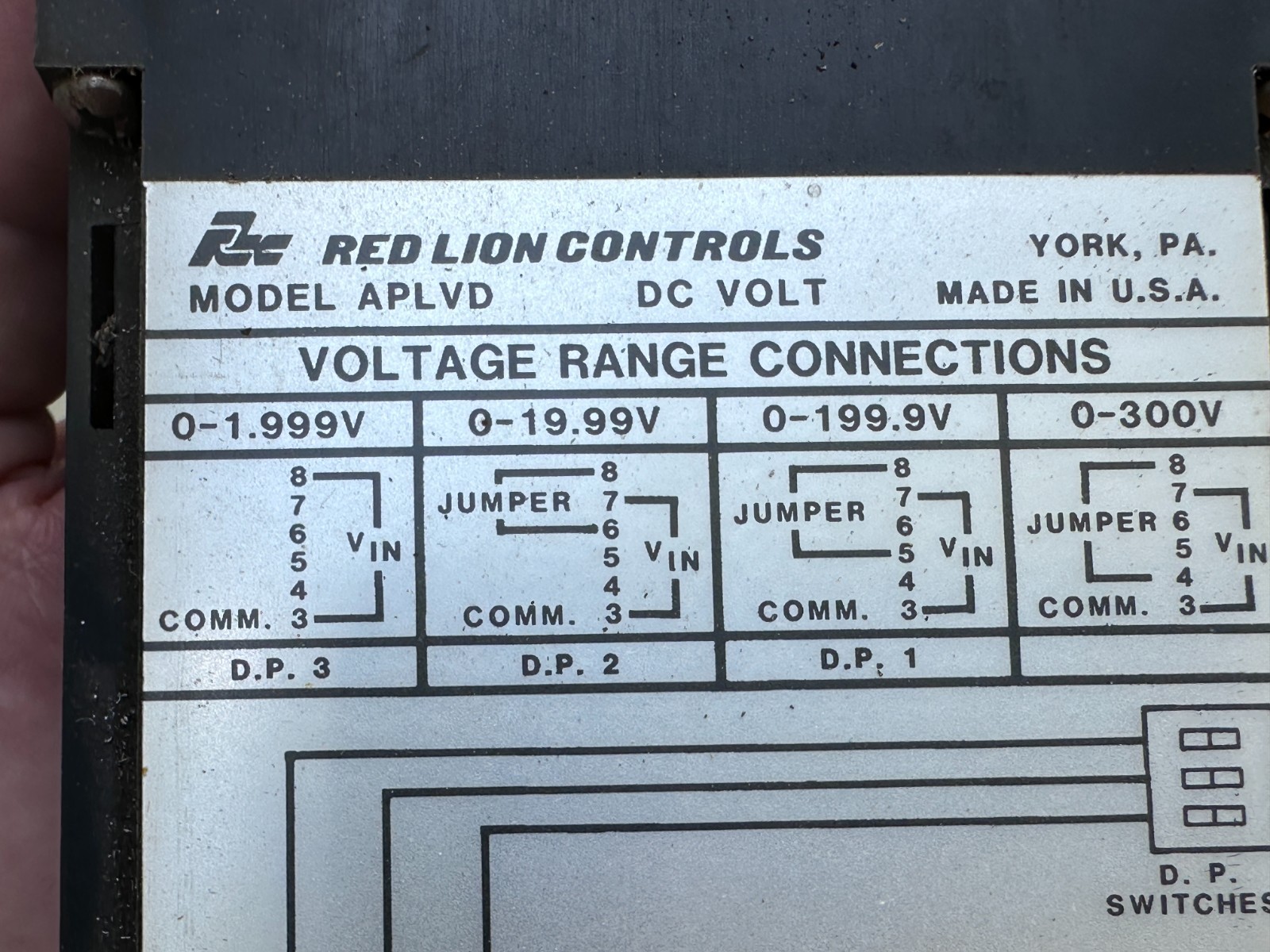 Red Lion Controls APLVD Digital DC Voltmeter - (Lot of 3)