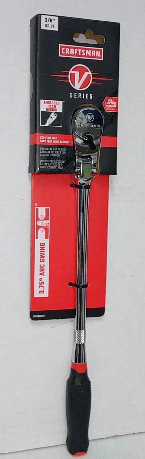 Craftsman V- Series 3/8" Drive Comfort Grip Long Flex Head Ratchet CMMT86326V