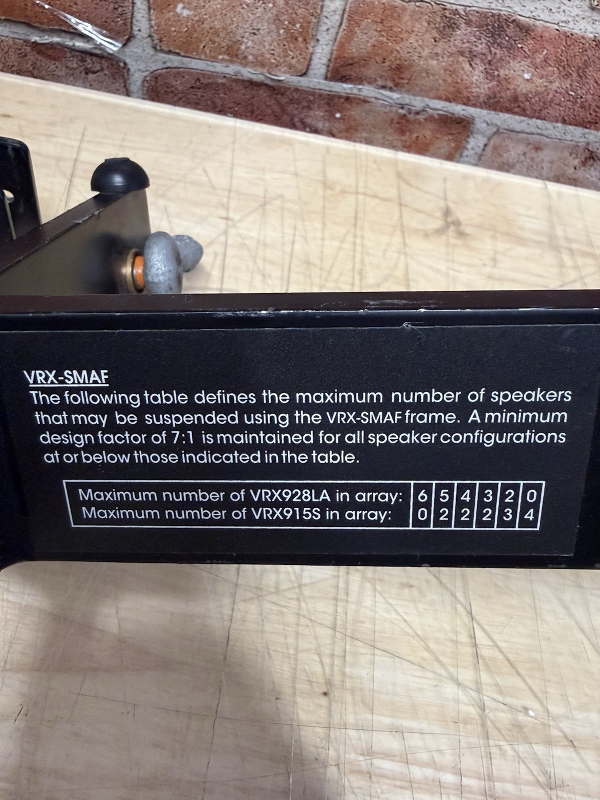 JBL VRX-SMAF Small Array Frame for VRX928LA