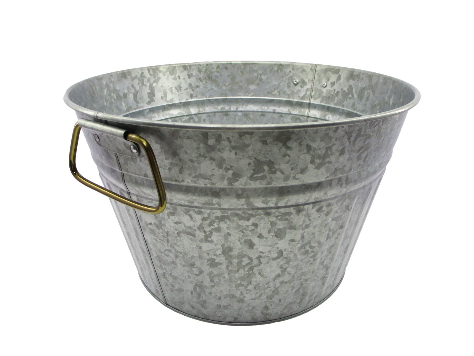 Round Galvanized Tub Ice Buckets Coolers Drink Container Garden Backyard Parties