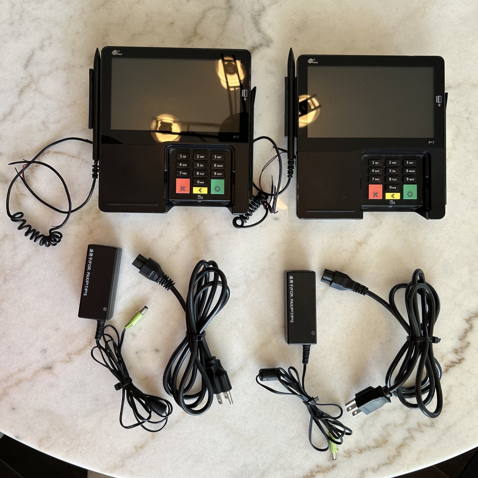 Lot Of 2 PAX PX7 Credit Card Payment Terminal  Sold As Is