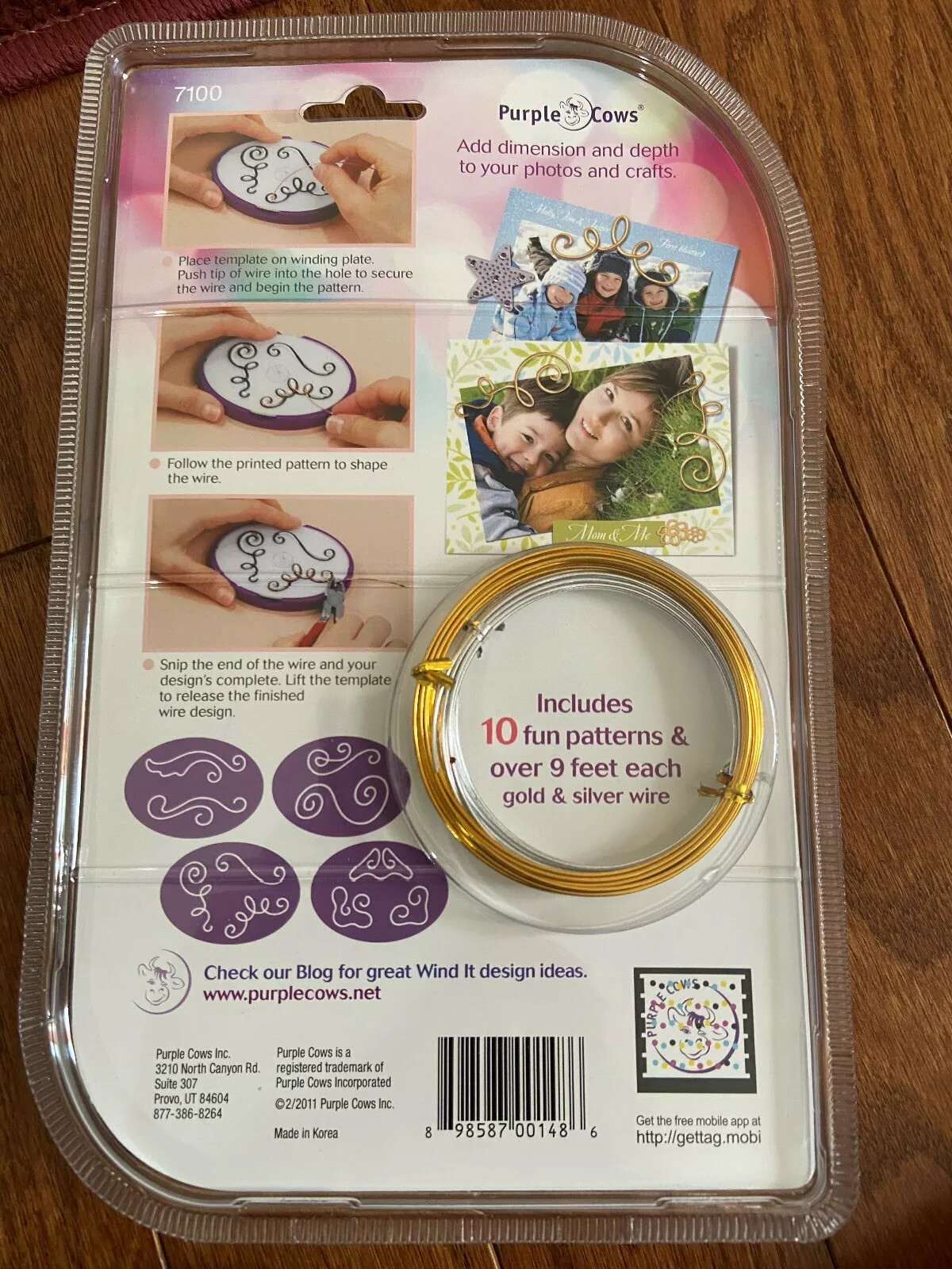 WIND IT CRAFT GEEK Purple Cows New Wire Pattern Embellishment Kit (7100)
