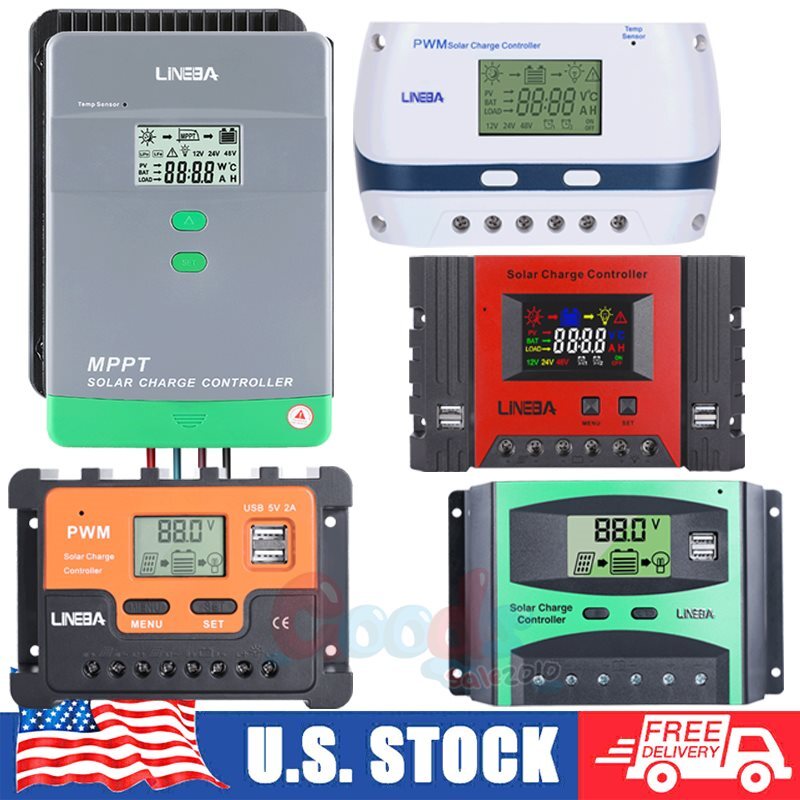 MPPT/PWM Solar Charge Controller 12V/24V36V/48V Solar Panel Battery PV Regulator
