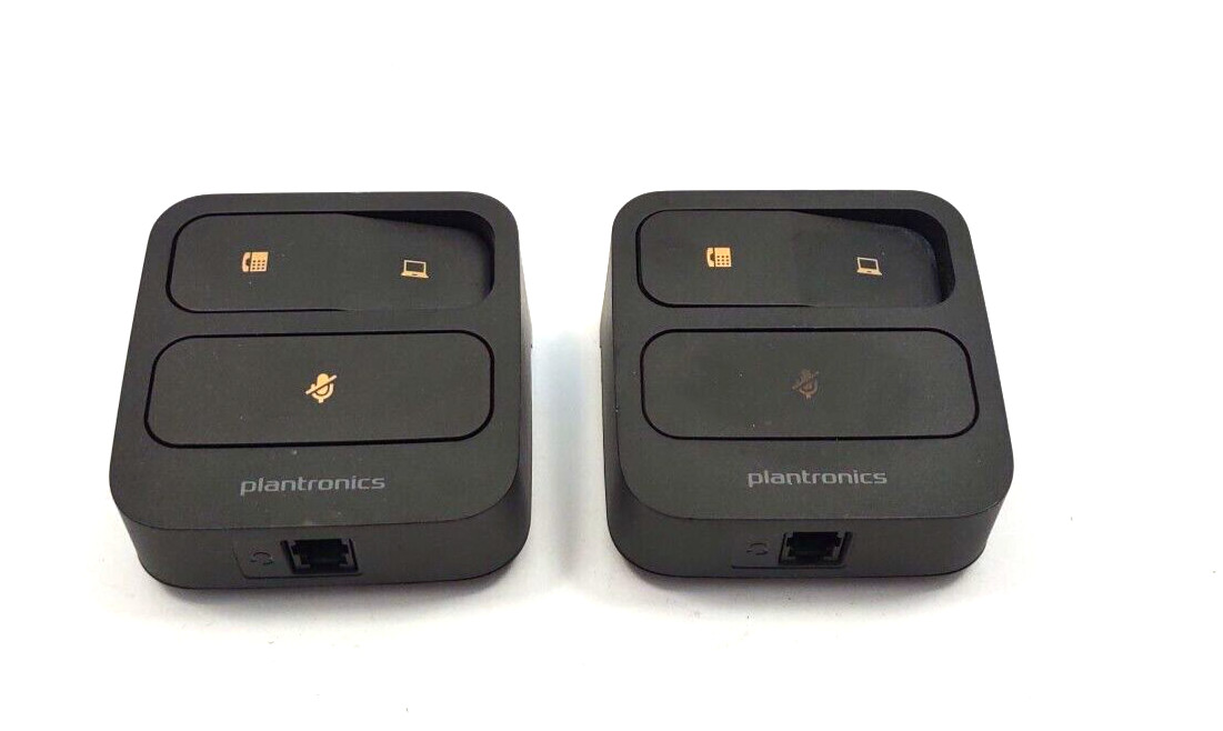 Lot of 2 Plantronics MDA100 QD Switch 205255-01 Quick Disconnect QD Headsets