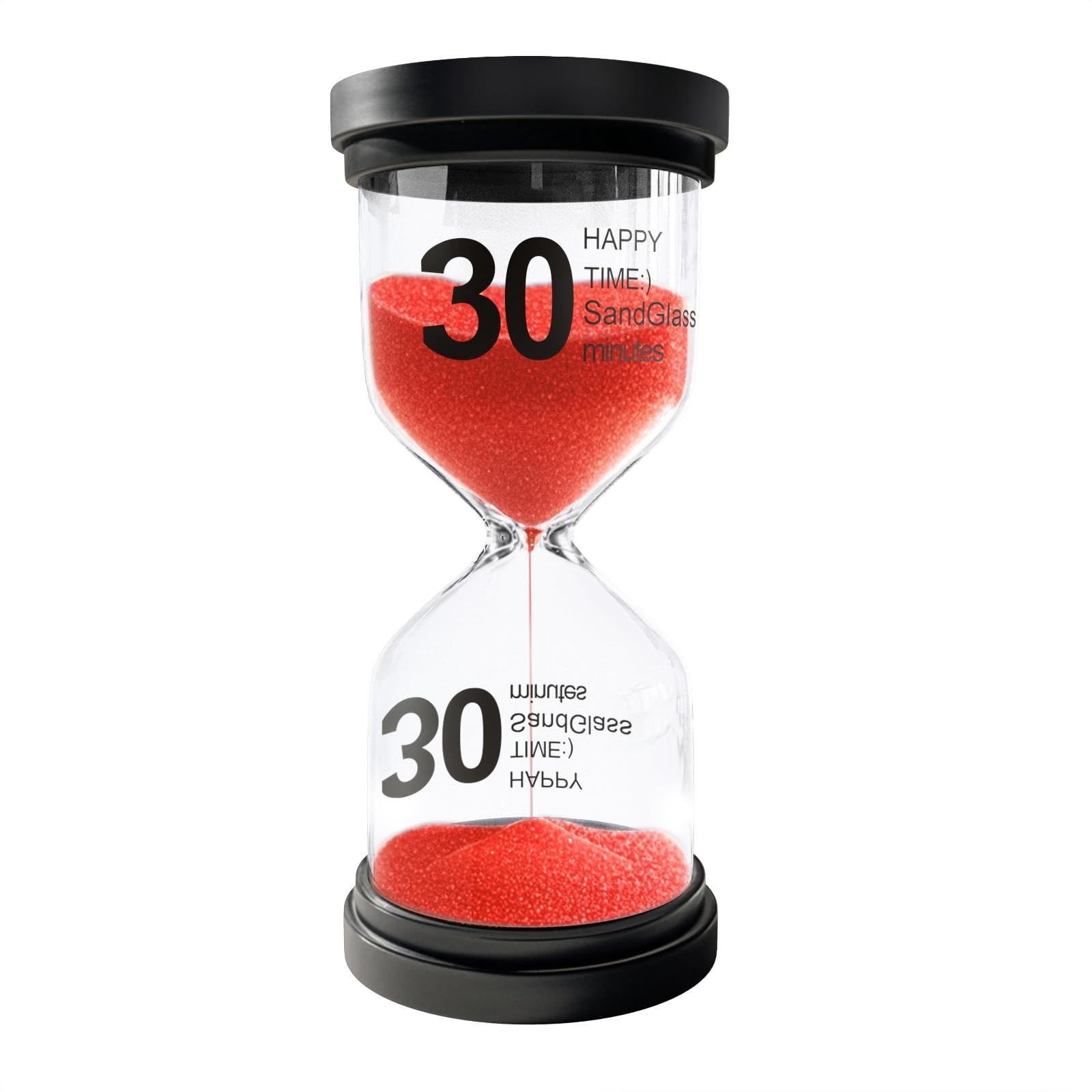 30 Minute Sand Timer, Plastic Clock, Acrylic Hourglass 30 minute, Red