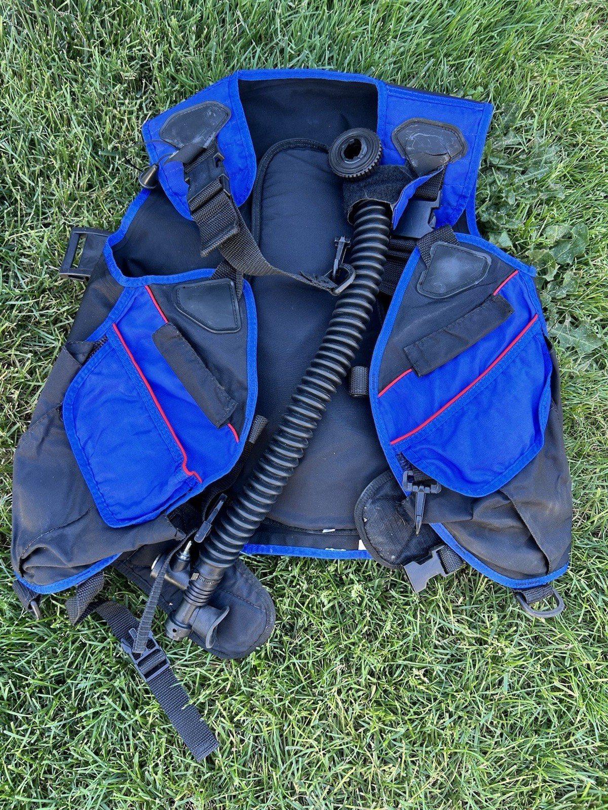 Vintage US Divers Calypso SBC Scuba Diving BCD Jacket Vest Size Small Blue/Black