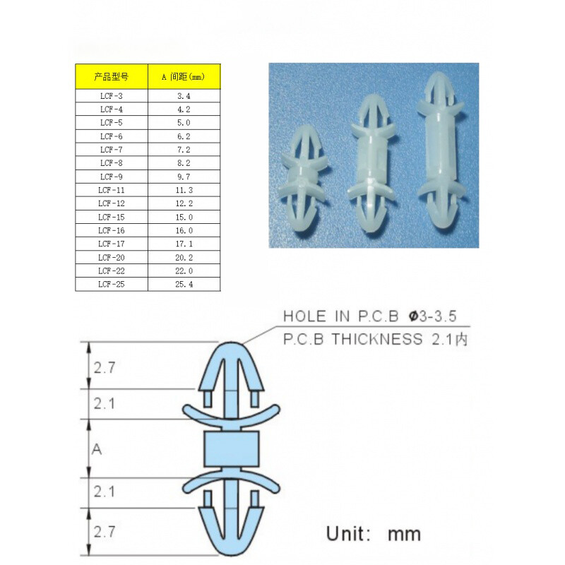 Circuit Board Nylon Standoff Locking PCB Pillar Support Board Various Sizes