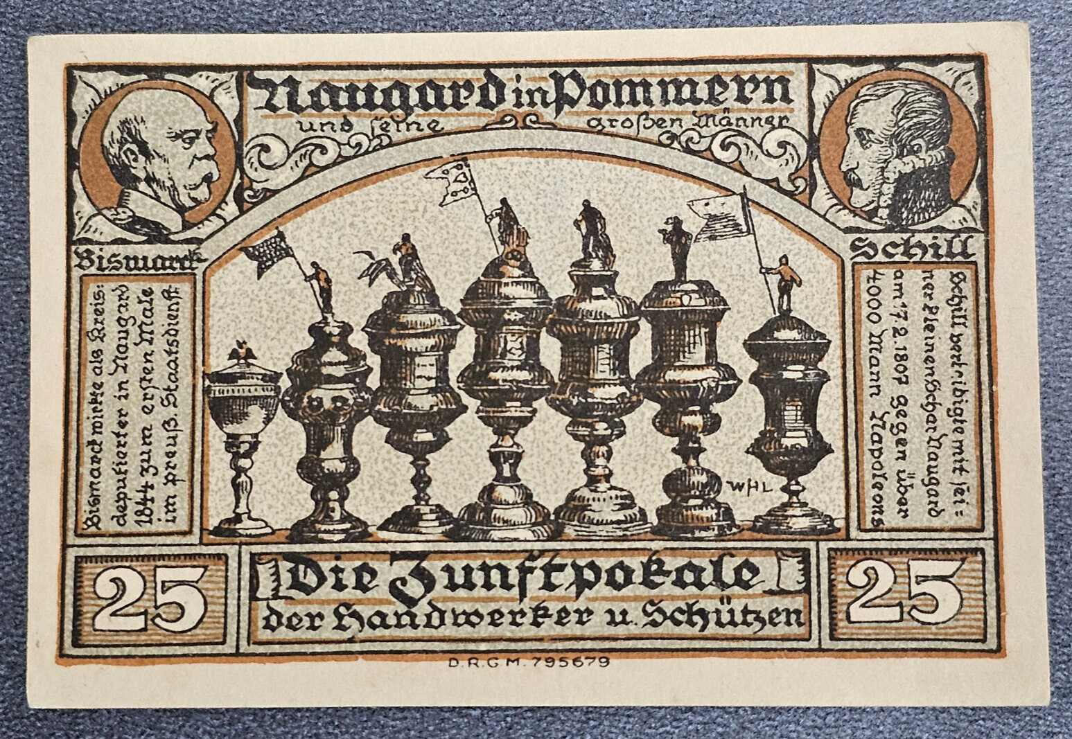 NAUGARD (NOWOGARD) NOTGELD 25 PFENNIG 1922 EMERGENCY MONEY GERMANY [🇩🇪34775]