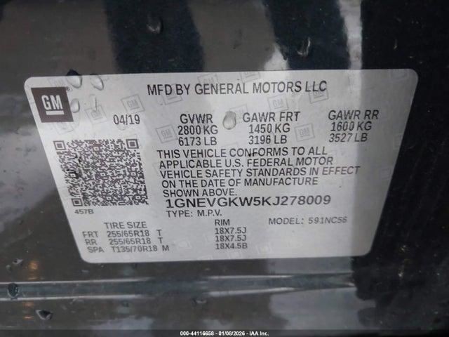 TRAVERSE 2019 Transmission Shift 2902722