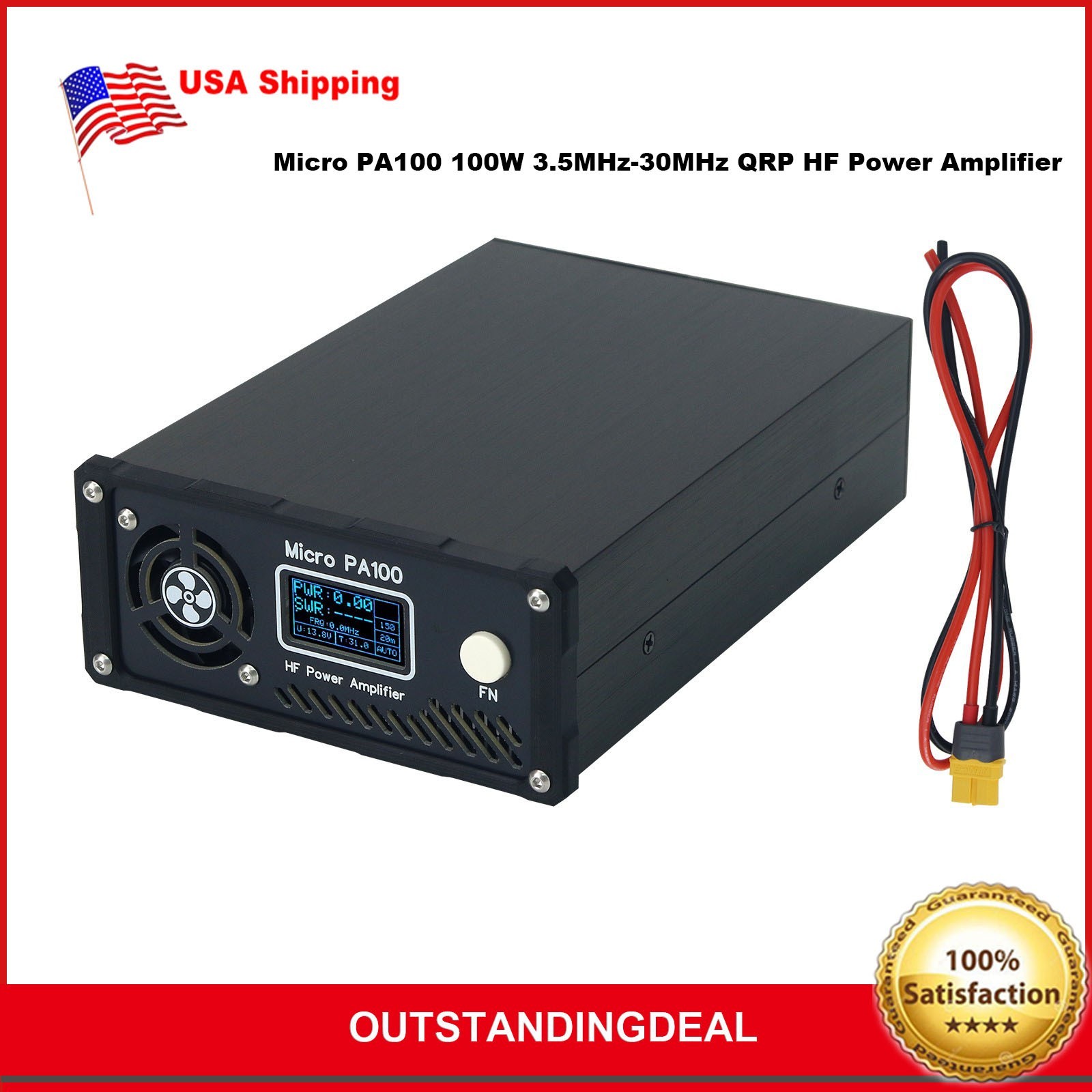 HamGeek Micro PA100 100W 3.5MHz-30MHz QRP HF Power Amplifier USA SHIP