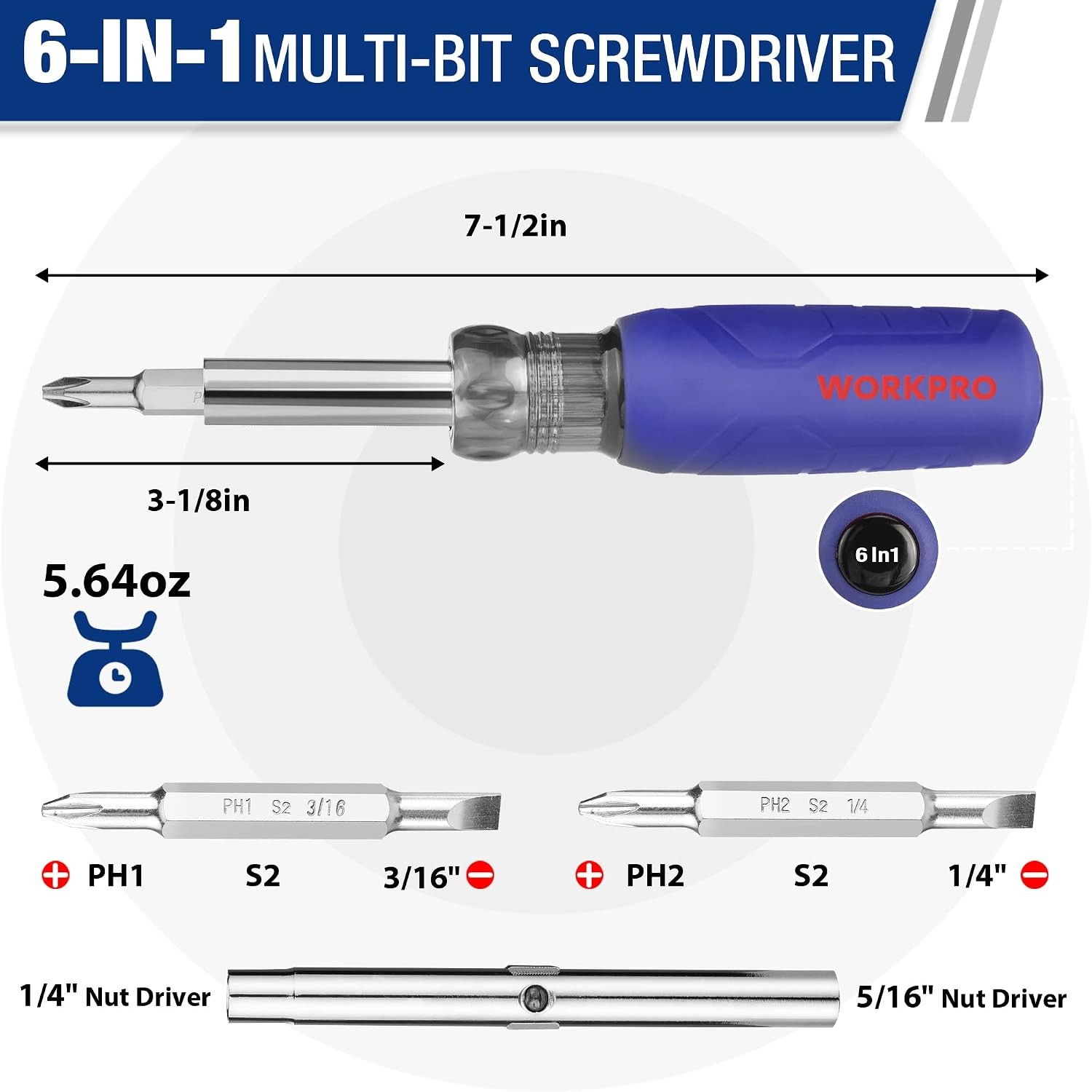 6-in-1 Basic & 4-in-1 Electronics Screwdriver/Nut Driver Set Tool Confort