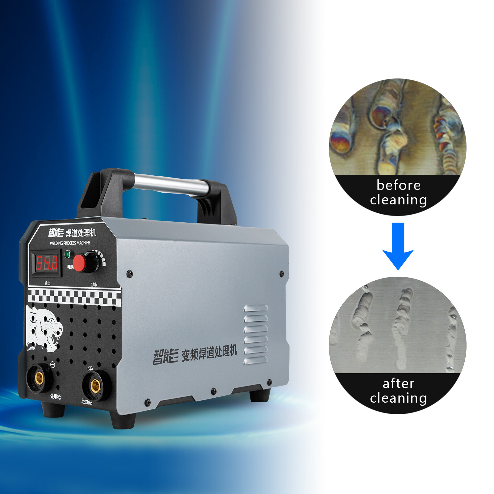 For Metal/arc/laser Welding 1000W Welding Bead Processor Weld Cleaning Machine~