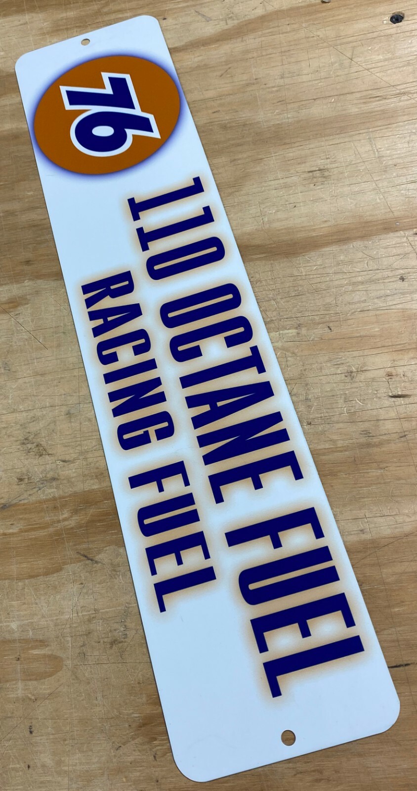 Union 76 Racing Fuel 110 Octane Aluminum Metal Sign 4"x18"