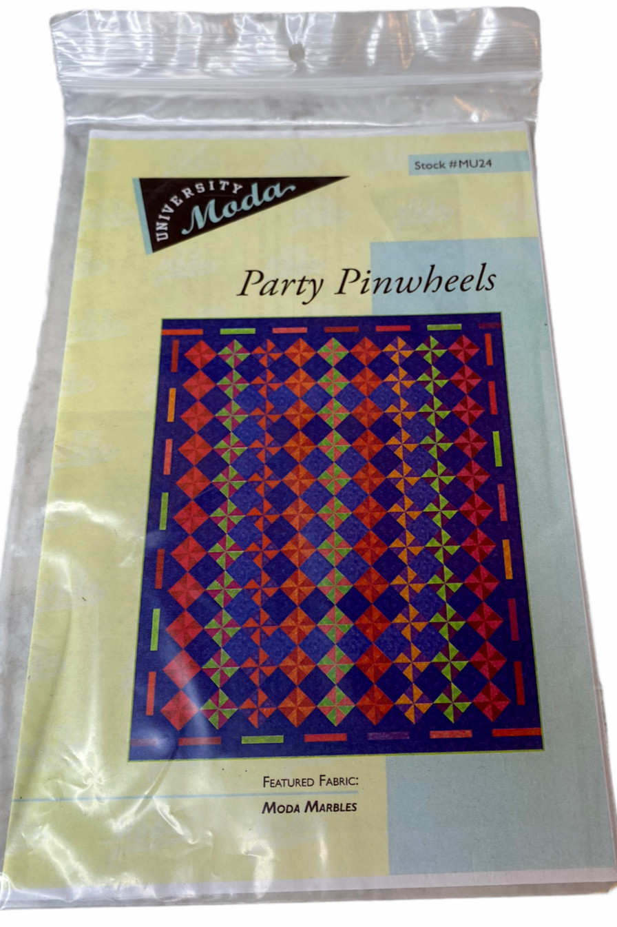 Quilt Pattern: "Party Pinwheels" by University Moda Throw 59" x 70"
