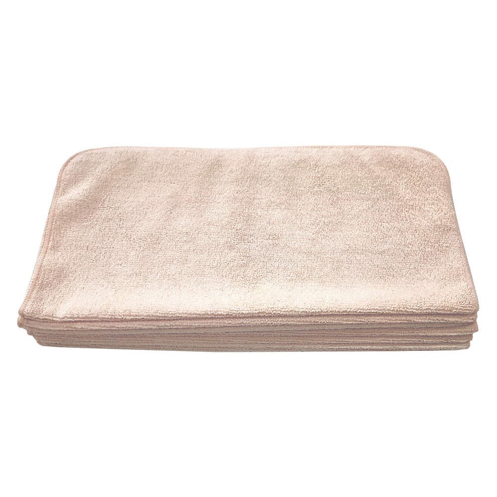 TOUGH GUY 32UV14 Microfiber Cloth,16" x 16",Pink,PK12 32UV14