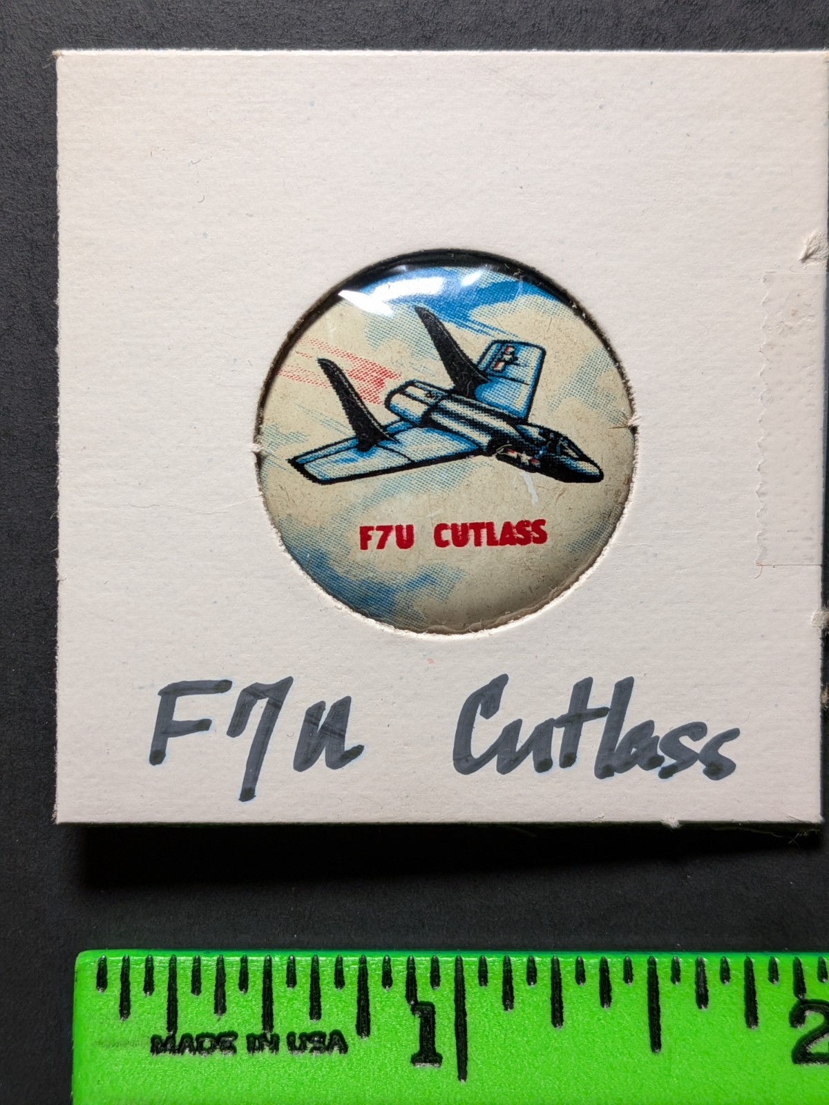 Vintage 1950's Plane Cutlass Pinback Pin
