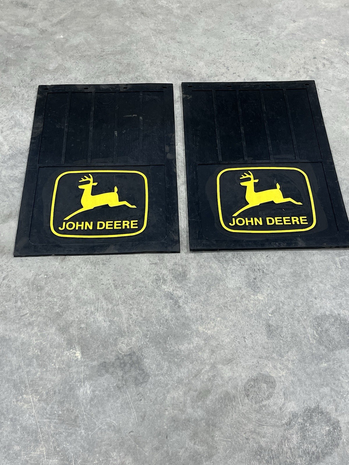 John Deere 12”x18” Rubber Mud Flaps for Heavy Equipment, *New Not NOS*USA MADE*