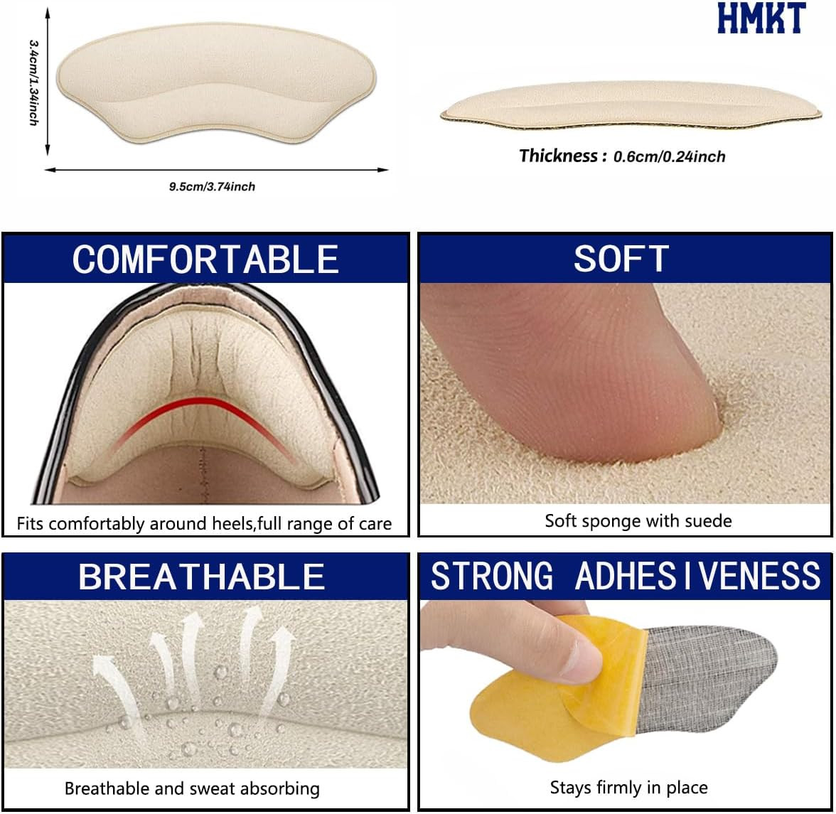 Heel Grips Liner Cushions Inserts for Loose Shoes Heel Pads and Metatarsal Pa...