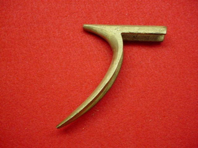Brass Muzzleloader Rifle Buttplate - No Holes - Cast - New !! (G)