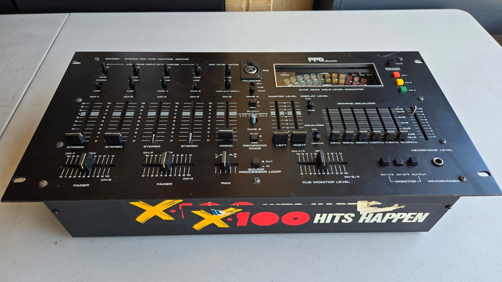 Numark PPD DM1900 Stereo Preamp DJ Mixer - Works - Missing Parts - AS-IS