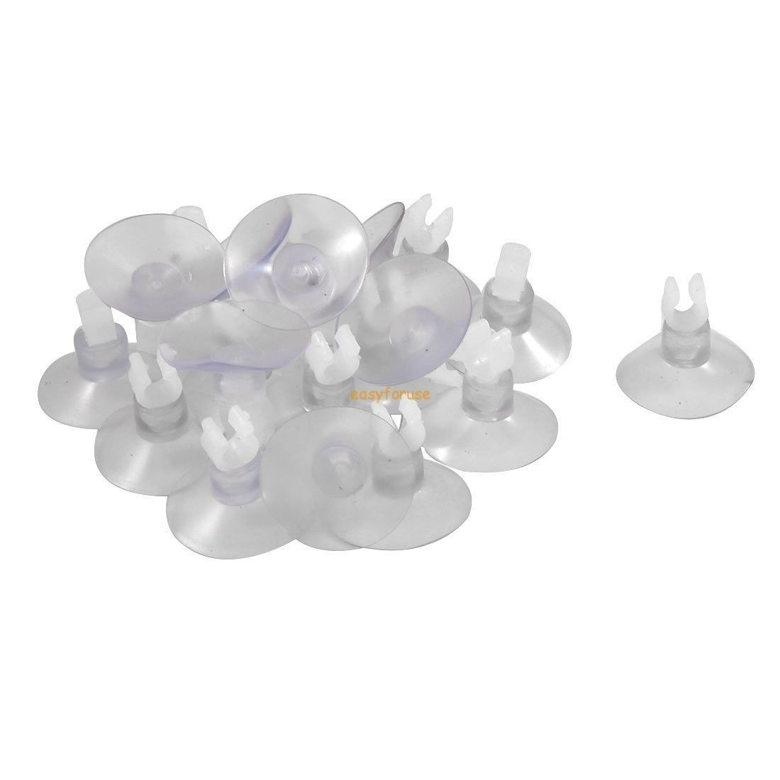 12 pcs Clear Suction Cup Clip Holders for Aquarium Air line Tubing 1/4" Dia