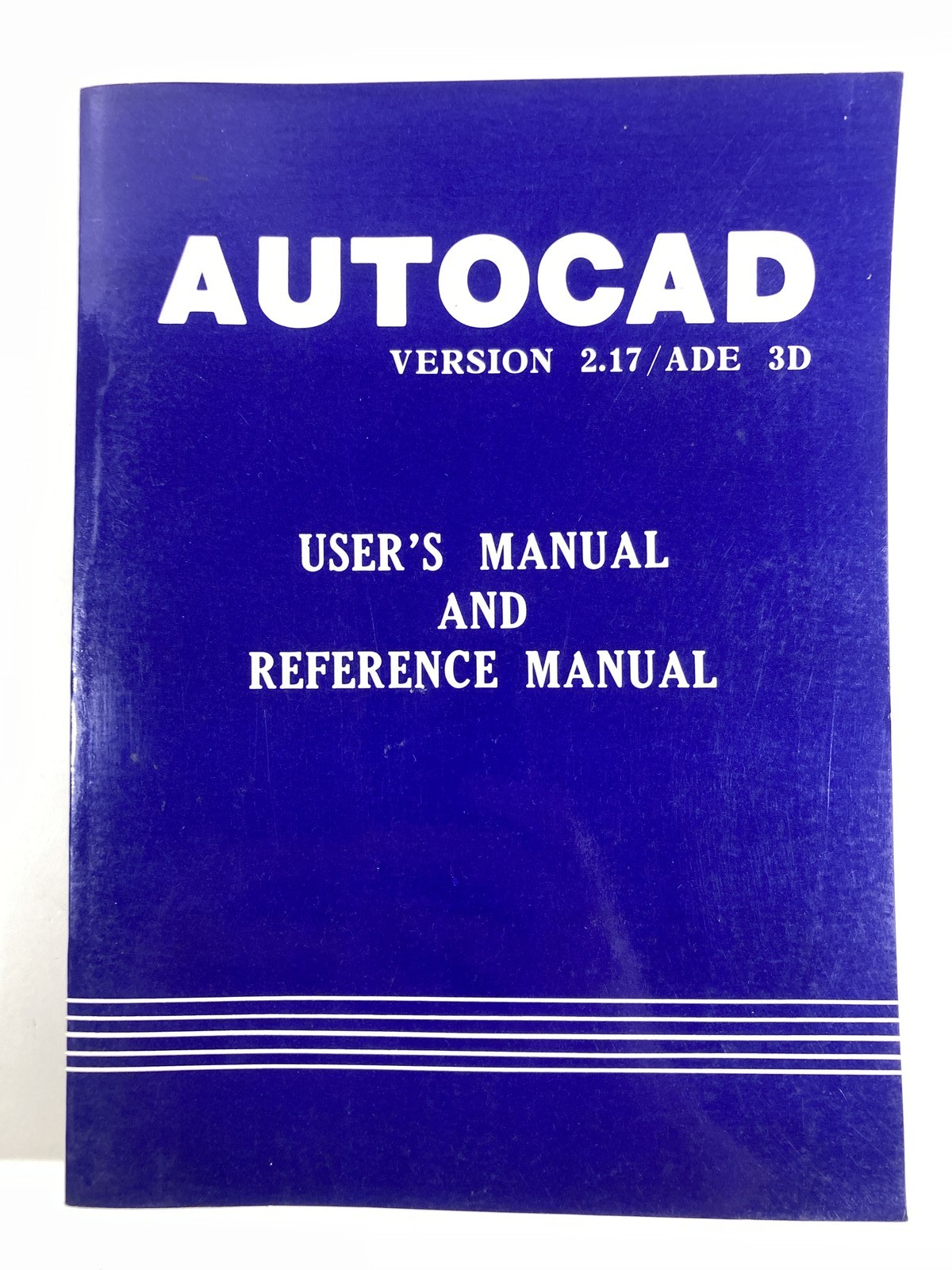 Vintage AutoCAD Version 2.17 ADE 3D User's & Reference Manual Autodesk 1986 PB