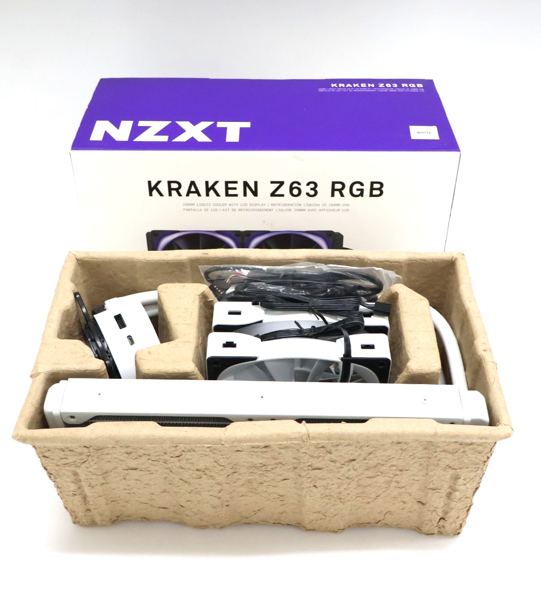 NZXT Kraken Z63 280mm AIO Liquid CPU Cooler White RL-KRZ63-RW "READ"