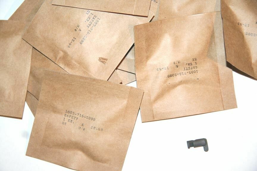 5 Seal Packages - M1 Carbine Flip Safety, USGI, " ( Lot of 5 Seal Package's )