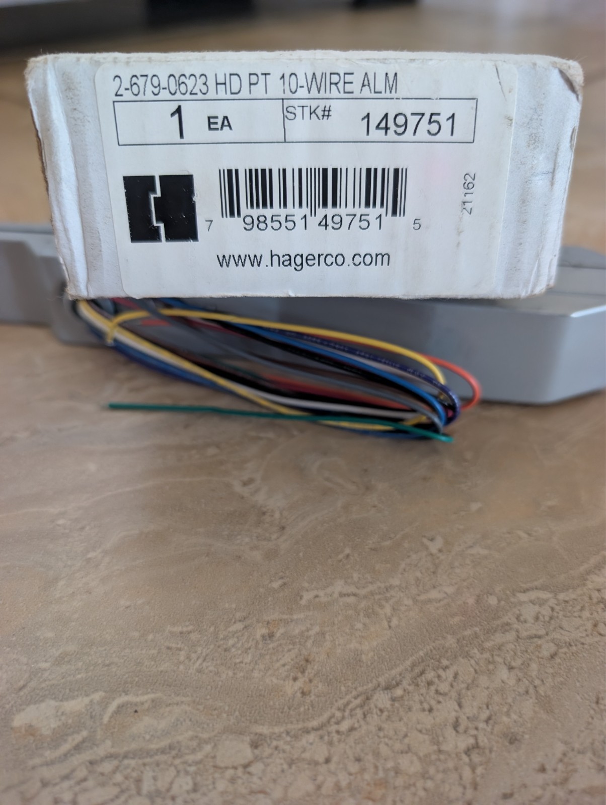 Hager Power Transfer Hinge For Door PN# 2-679-0623 HD PT 10-Wire ALM