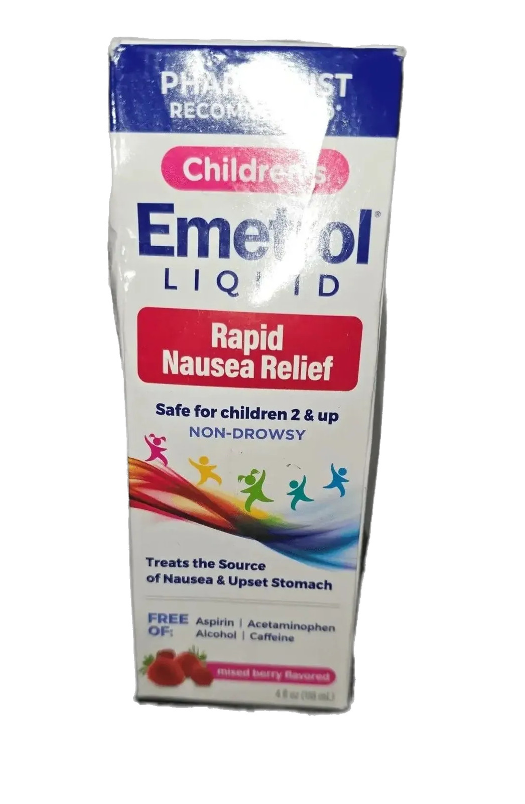 Emetrol Childrens Nausea Relief Liquid 4 fl oz Ages 2+ Non Drowsy Exp 10/2026