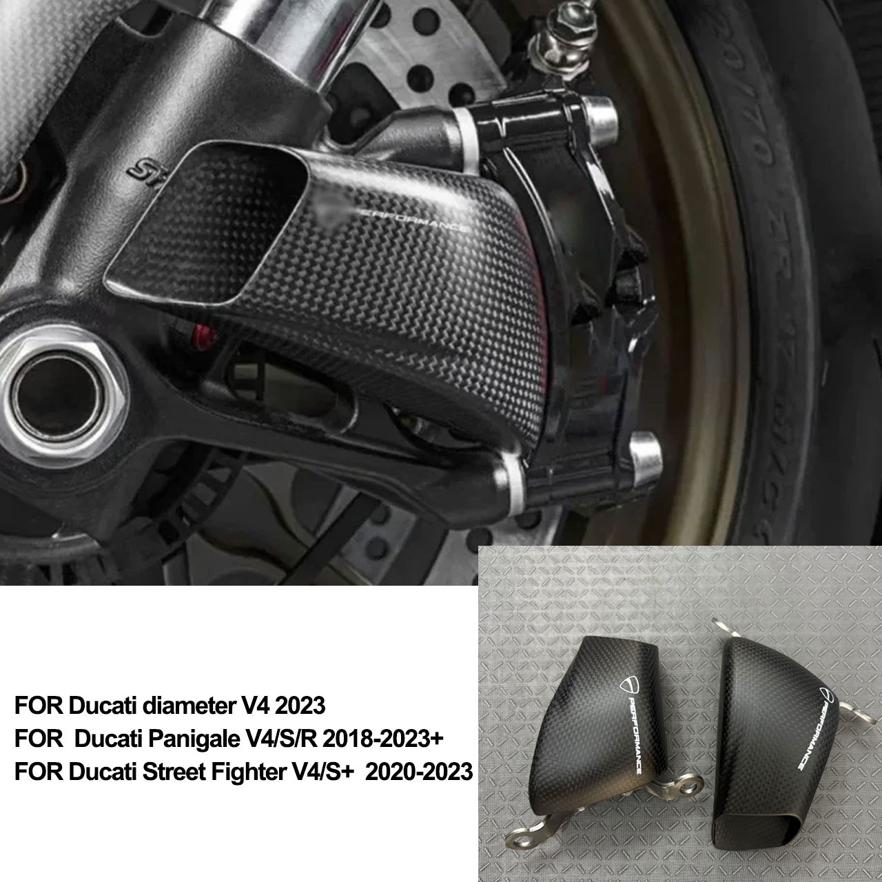 Carbon Caliper Radiator Cover For DUCATI Diavel V4 Panigale/Streetfighter V4 S