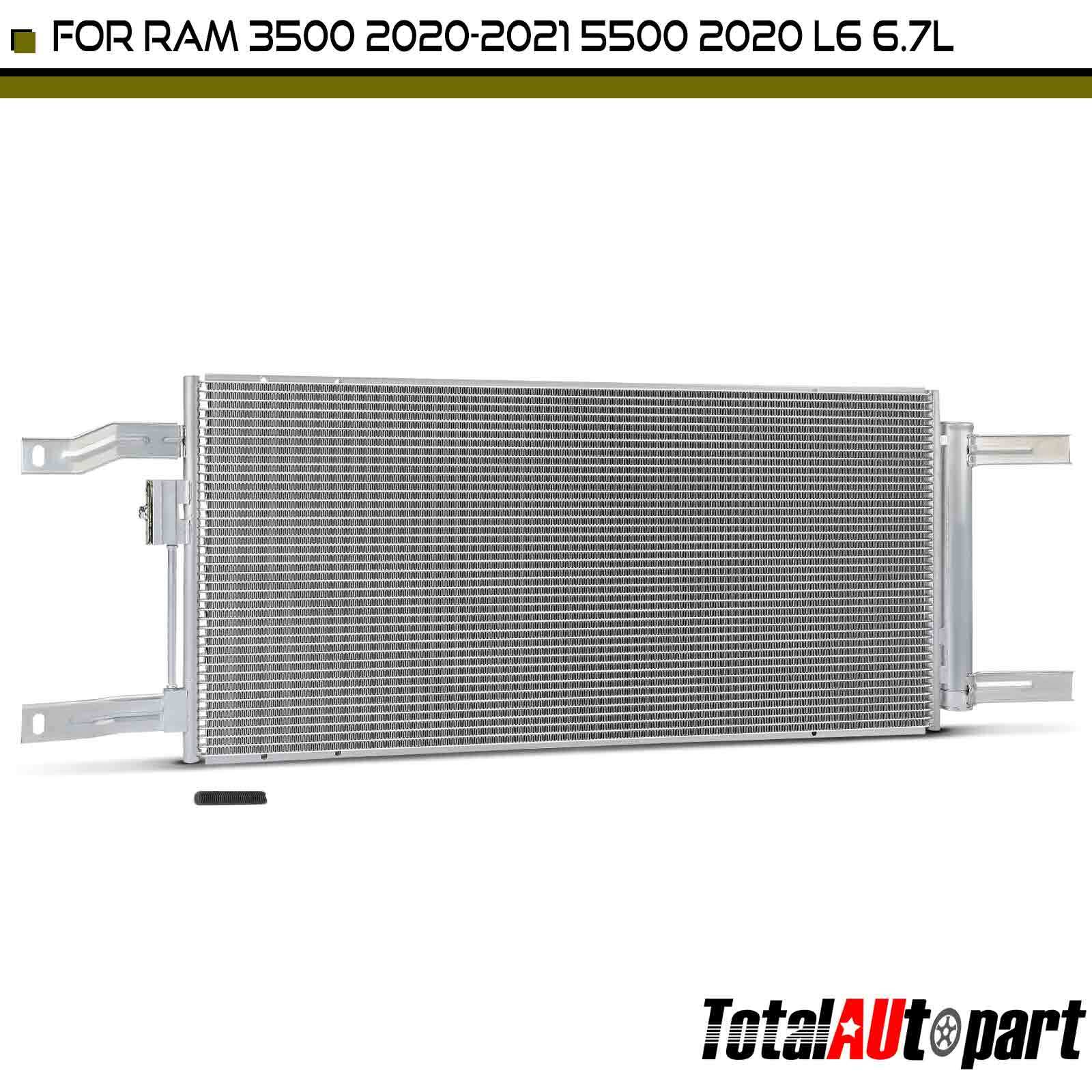 A/C Condenser w/ Receiver Drier for Ram 3500 2020-2021 5500 2020 L6 6.7L VIN: L