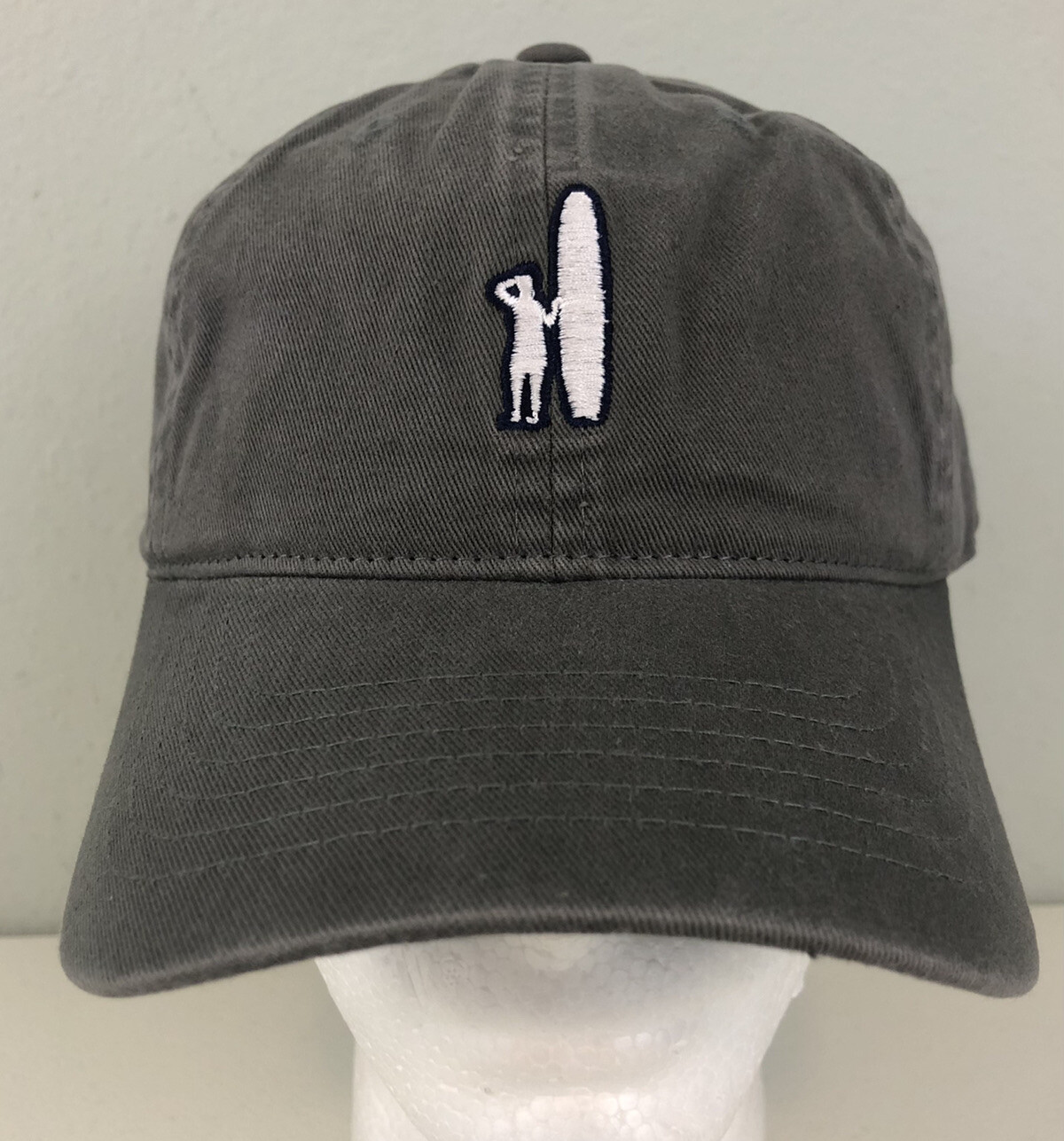 NEW Johnnie-O Hat Surf Logo Adjustable Cap Gray Baseball Hat