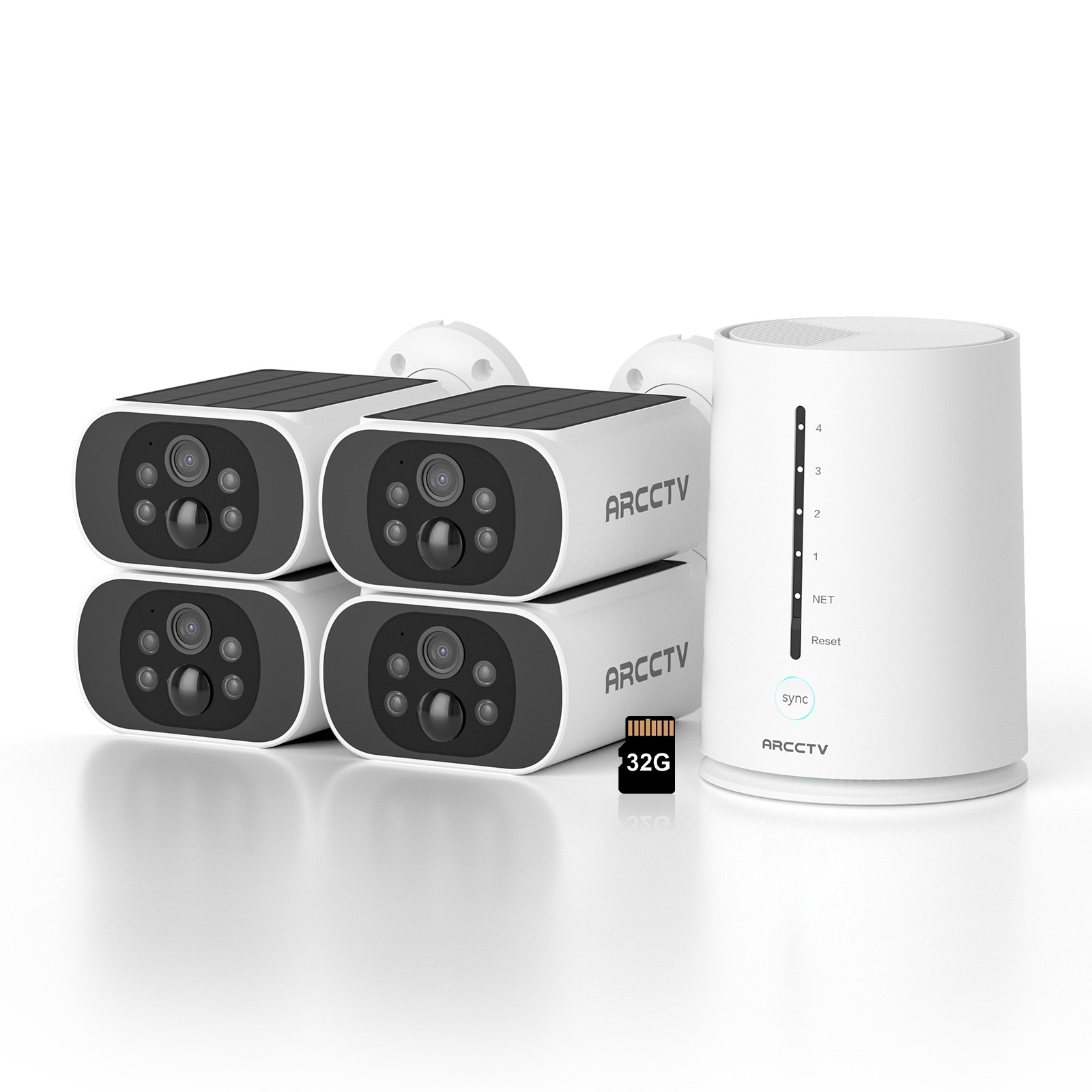 4MP Wireless IP Outdoor Security Camera System Solar Battery Powered 2 Way Audio
