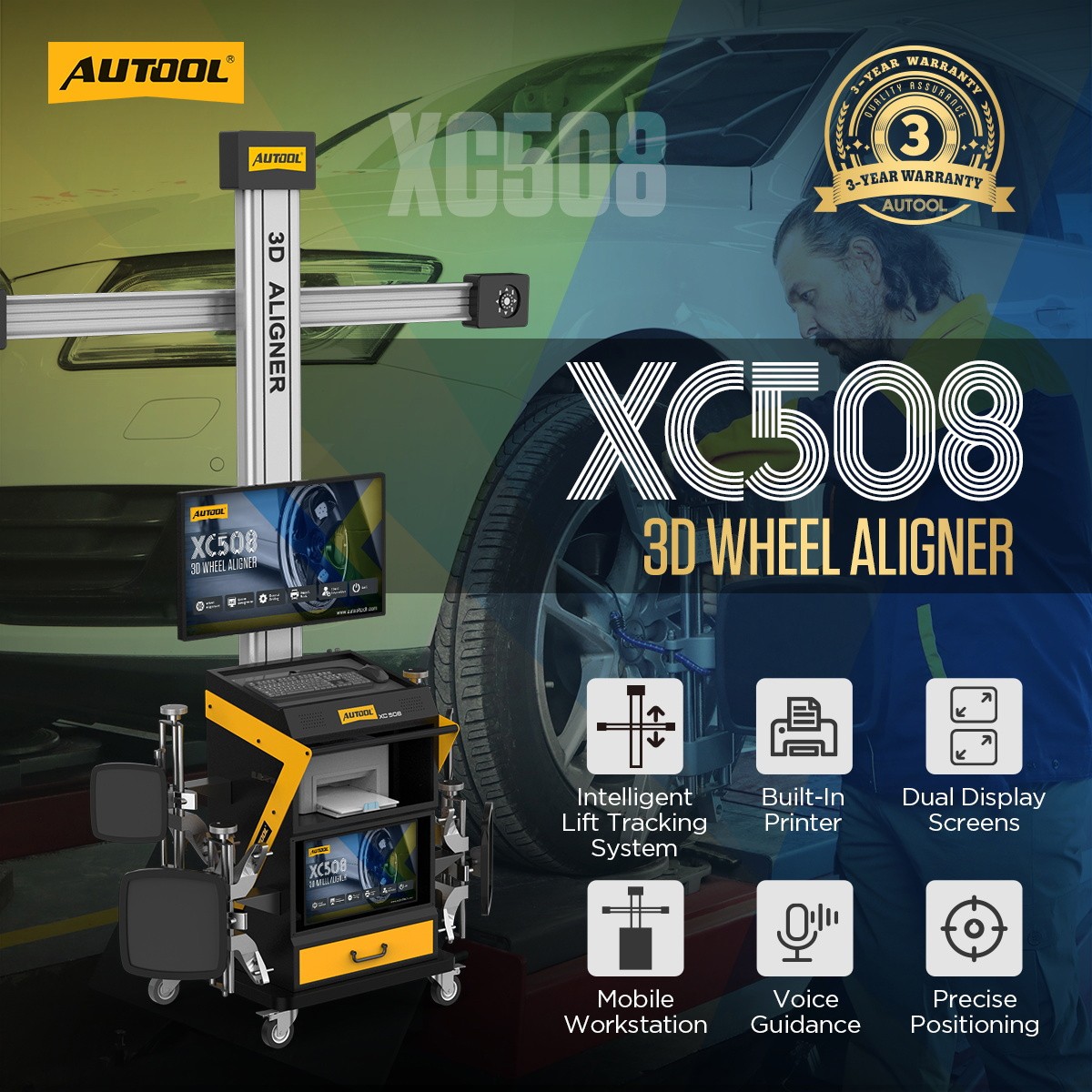3D Wheel Alignment Machine Fully automatic Wheel Aligner On Post & Scissor Lift