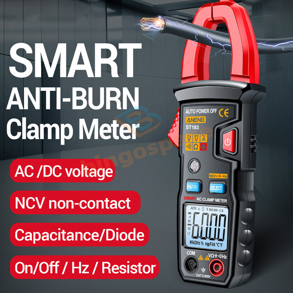 ANENG Digital Clamp Meter AC DC Current Multimeter Ammeter Voltage Tester ST183