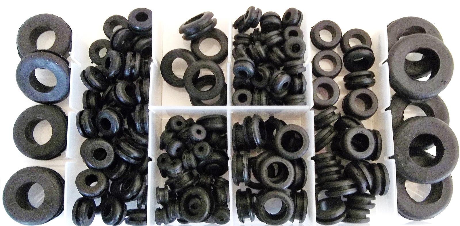 180pc GOLIATH INDUSTRIAL RUBBER GROMMET ASSORTMENT WIRING FIREWALL ASSORTED