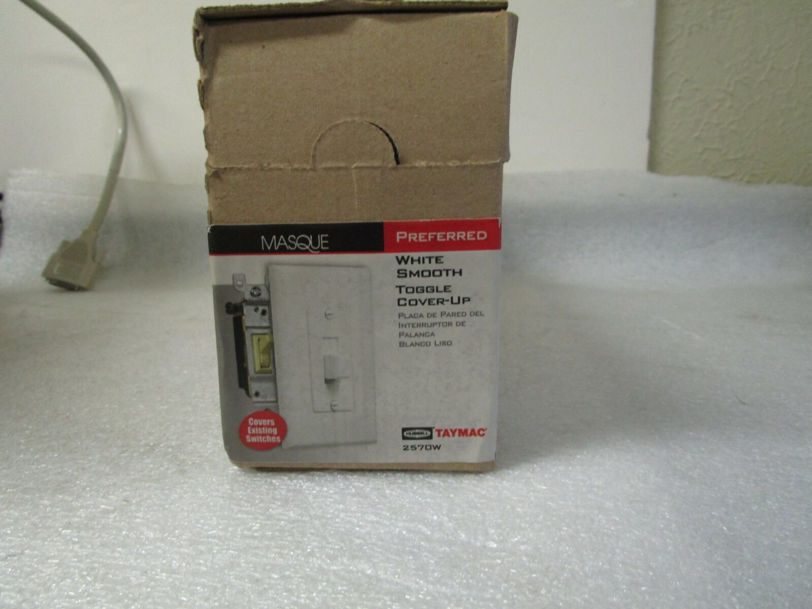 Qty (25) Hubbell Taymac Masque Toggle Unbreakable Switch Cover Wall Plate 2570W