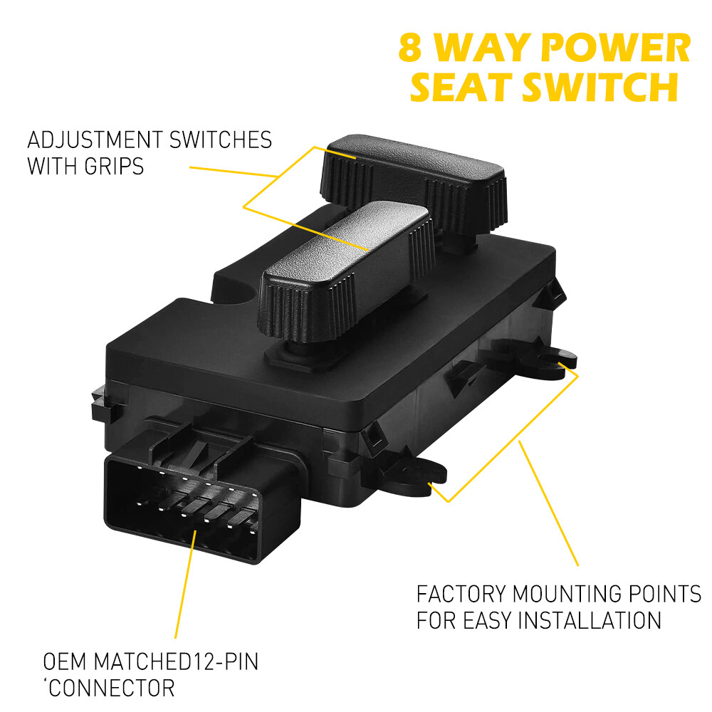 Driver Side Power Seat Switch For 1999-2006 GMC Sierra 1500 2500 3500 Waterproof