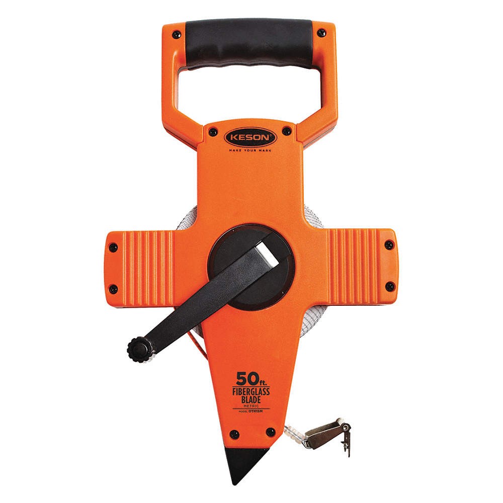 KESON OTR-15M Long Tape Measure,1/2 In x 15m,Pumpkin 3LJW8