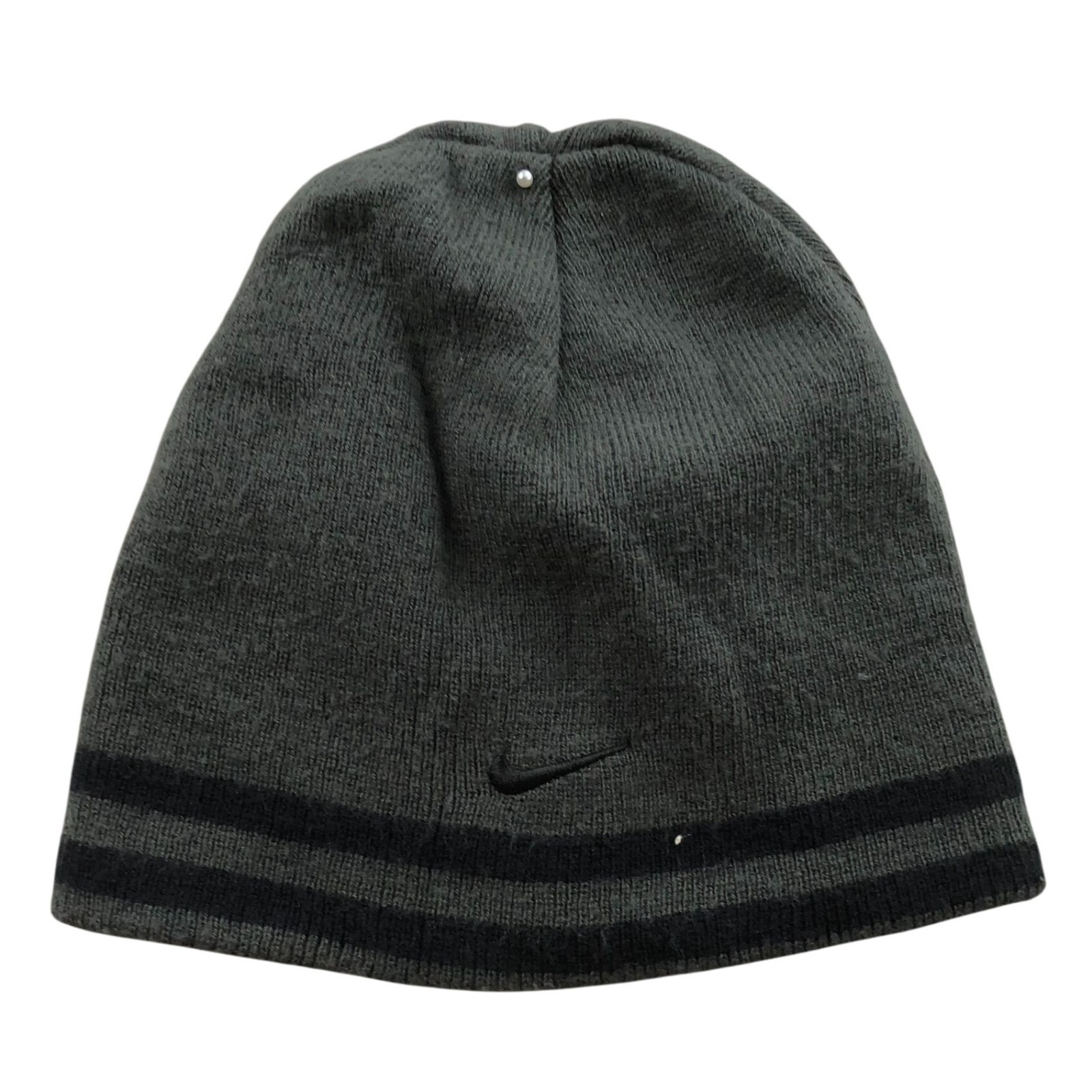 Nike Youth Beanie Hat Boys One Size Embroidered Logo Casual Cozy Gray Knit