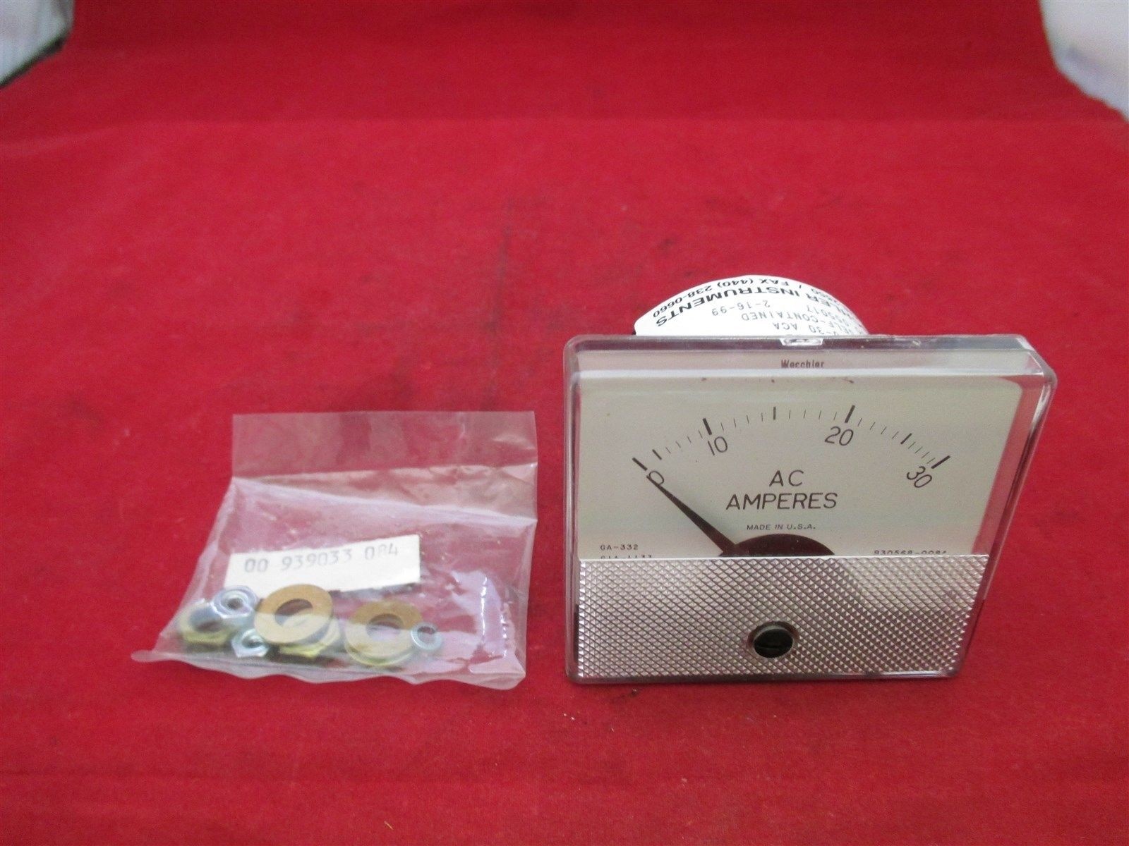 Weschler Instruments 696B923A18 GA-332 AC Amp Meter new