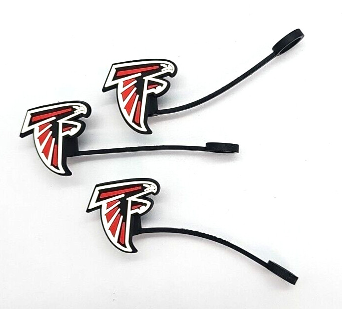 Atlanta Falcons Set of 3 Straw Toppers for 40 oz