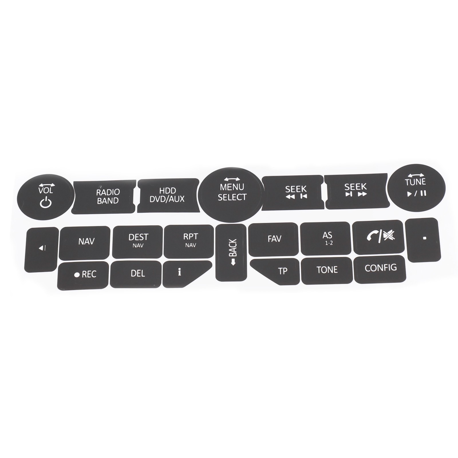 Button Repair Decals Climate Control Radio Stickers For SAAB 3rd Gen 9-5NG 9-4X